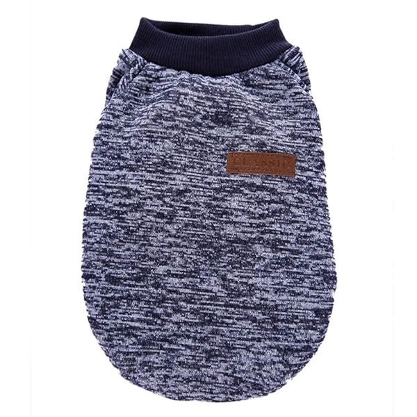 JECIKELON Jecikelon Dog Sweater Soft Winter Clothing for Small Dogs and Puppies Navy Blue XS - View 4 of 6