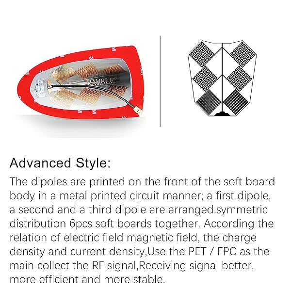 Ramble Ramble Shark Fin Antenna for Nissan X-Trail, Qashqai, Pathfinder & Rogue - Stylish Red SUV Aerial Upgrade - View 8 of 8