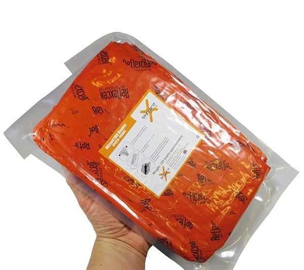 Blizzard Protection Systems, Ltd. Blizzard EMS Blanket: 2-Layer Orange Flat-Pack for Ultimate Warmth & Portability