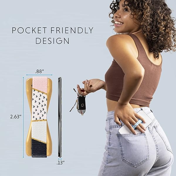 LOVEHANDLE LOVEHANDLE Universal Grip for Smartphones & Mini Tablets - Kaleidoscope Design, Pack of 2 with Gold Base - View 3 of 9