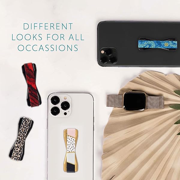 LOVEHANDLE LOVEHANDLE Universal Grip for Smartphones & Mini Tablets - Kaleidoscope Design, Pack of 2 with Gold Base - View 7 of 9