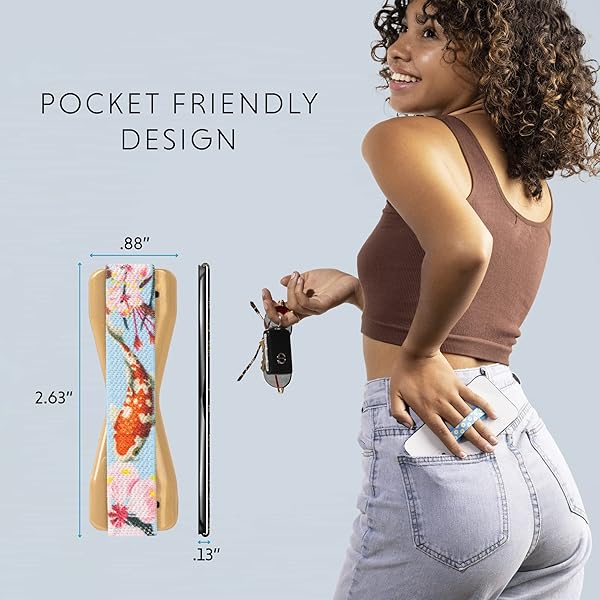 LOVEHANDLE LOVEHANDLE Universal Phone Grip: Wireless Charging Compatible Holder for Smartphones & Mini Tablets - Made in the USA - View 3 of 9