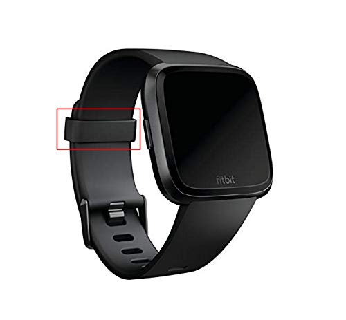 E ECSEM Fastener Rings for Fitbit Versa 1 2 3 4 SE Lite Sense Bands 6-Pack Non-Slip Silicone Loop Holder Black - View 5 of 9