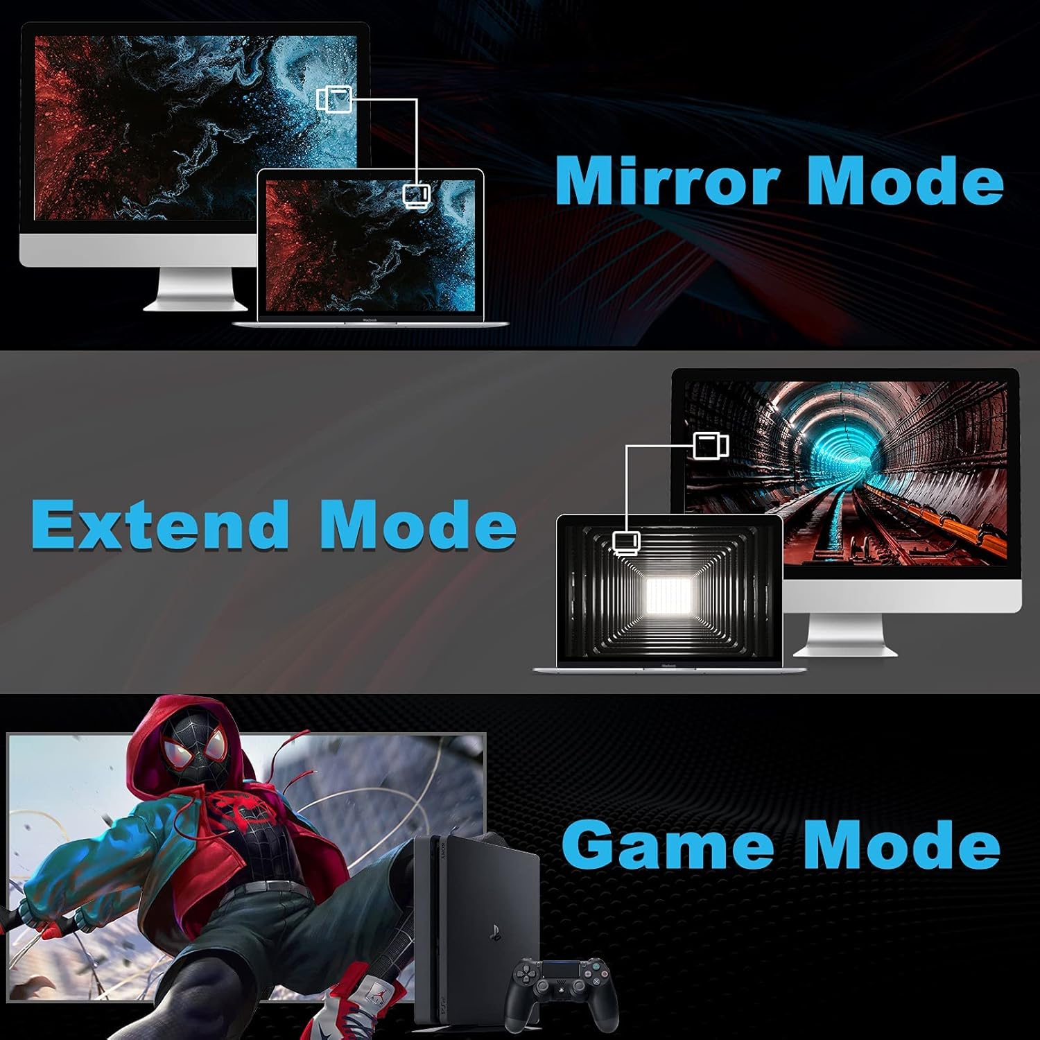 Toptrend Toptrend 4K HDMI Cable 35ft High Speed 18Gbps Supports 4K 60Hz UHD 1080p 3D Compatible with HDTV Blue-ray Player PS3 PS4 PC - View 3 of 8