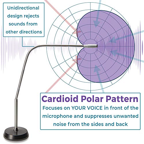 ECS ECS WordSeeker Professional Gooseneck Conference Microphone Adjustable Podium Mic Heavy Duty Stainless Steel Neck 3.5 mm - View 5 of 9
