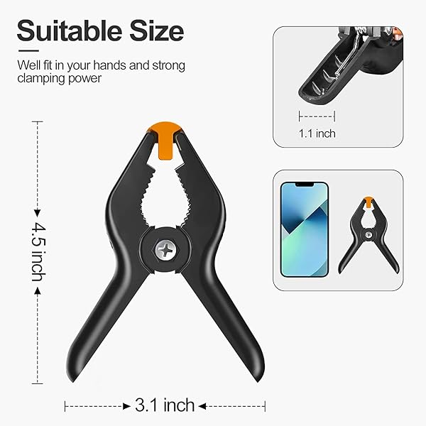 EMART EMART 10x12 FT Green Screen Backdrop for Streaming & Photography - Includes 4 Spring Clamps - View 5 of 7