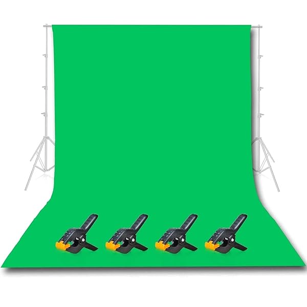 EMART EMART 10x12 FT Green Screen Backdrop for Streaming & Photography - Includes 4 Spring Clamps - View 2 of 7