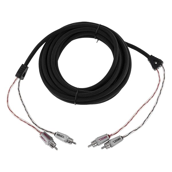 DS18 DS18 HQRCA-20FT RCA Stereo Audio Cable - 20ft Dual Twist Wire for Amplifiers & AV Receivers | 100% OFC Noise Rejection - View 4 of 4