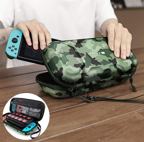 Mumba Mumba Carrying Case for Nintendo Switch Deluxe Protective Travel Pouch for Console and Accessories Large Capacity Dual Protection - View 6 of 9