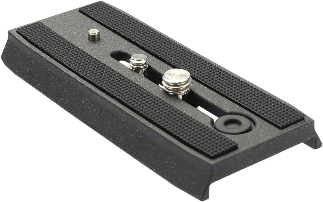 AVELLA AVELLA Universal Sliding Quick Release Plate Replacement Camera Mount with 1/4 and 3/8 Inch Screws Length 3.54 inches for Fluid Head