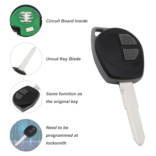 ePathChina Keyless Flip Remote Key Fob with ID46 Chip for Suzuki Swift SX4 Alto JIMNY Vitara IGNIS Splash 2007-2013 433MHz 2 Buttons - View 6 of 9