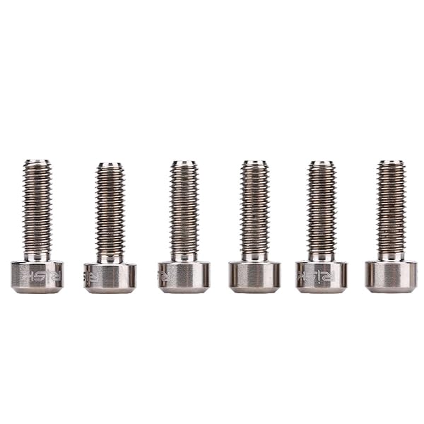 6Pcs M5x16mm Alloy Cycle Stem Face Plate Bolts - Durable Hex Tapered Screws for Bikes