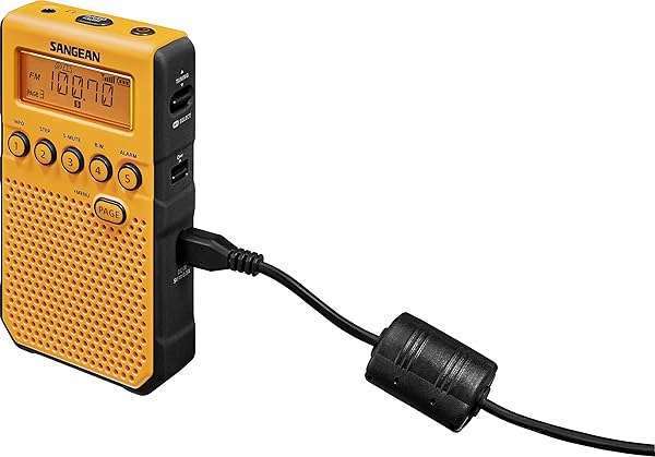 Sangean Buy Sangean DT-800YL Yellow Pocket Radio - AM/FM & NOAA Weather Alerts for Reliable Emergency Listening - View 4 of 8