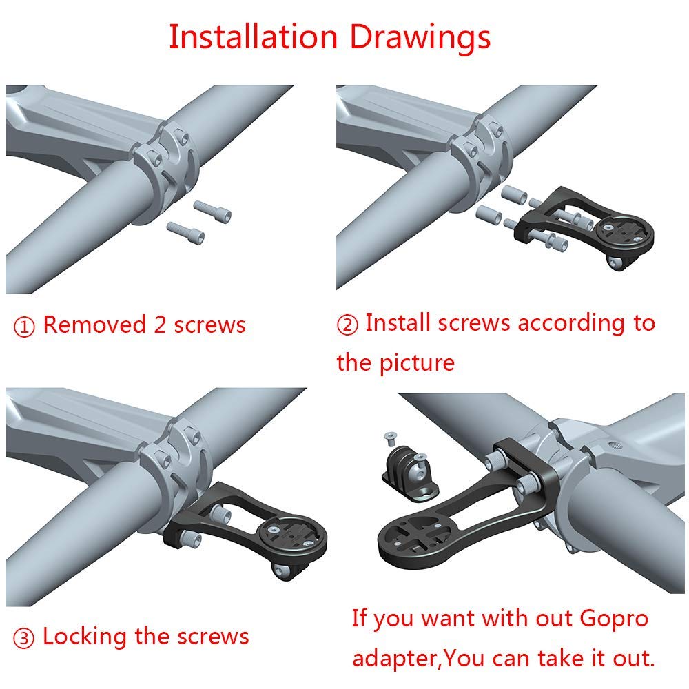Panmout Panmout Extended Out-Front Mount for NiteRider Adapter and Garmin Edge Series Sports Action Camera Handlebar Mount - View 4 of 5