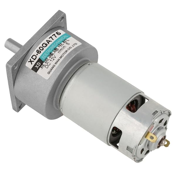 Hilitand Mini DC Gear Motor 12V 35W - Adjustable Speed CW/CCW, 5RPM Metal Motor for Robotics & DIY Projects - View 8 of 10