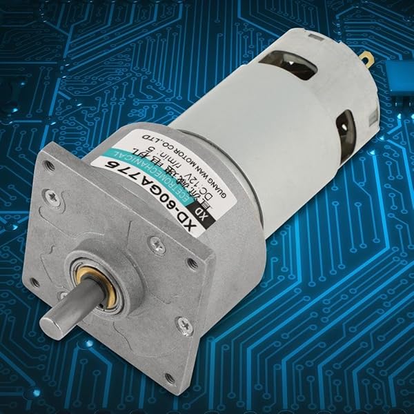 Hilitand Mini DC Gear Motor 12V 35W - Adjustable Speed CW/CCW, 5RPM Metal Motor for Robotics & DIY Projects - View 10 of 10