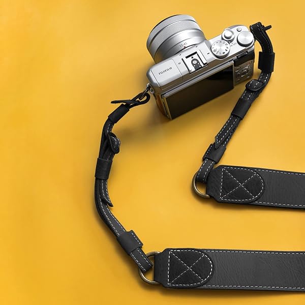 MegaGear Buy MegaGear SLR/DSLR Sierra Series Genuine Leather Camera Strap - Black for Comfort & Style - View 3 of 10