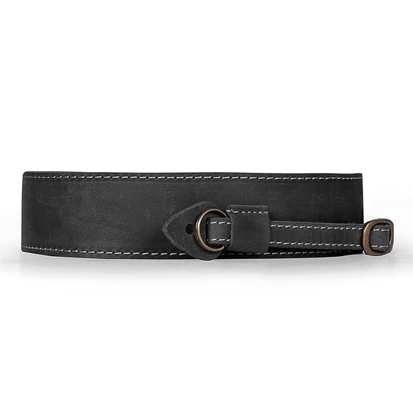 MegaGear Buy MegaGear SLR/DSLR Sierra Series Genuine Leather Camera Strap - Black for Comfort & Style - View 9 of 10