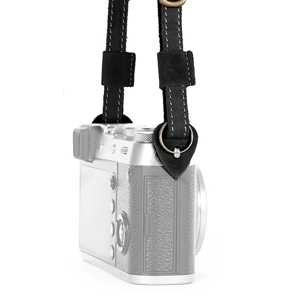 MegaGear Buy MegaGear SLR/DSLR Sierra Series Genuine Leather Camera Strap - Black for Comfort & Style - View 10 of 10