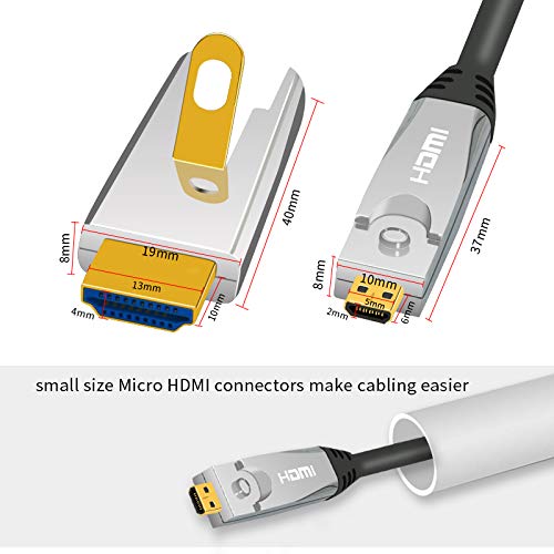 Jeirdus Jeirdus 50ft HDMI Fiber Optic Cable - 18Gbps 4K60Hz, Micro & Standard Connectors, Easy Routing - View 8 of 8