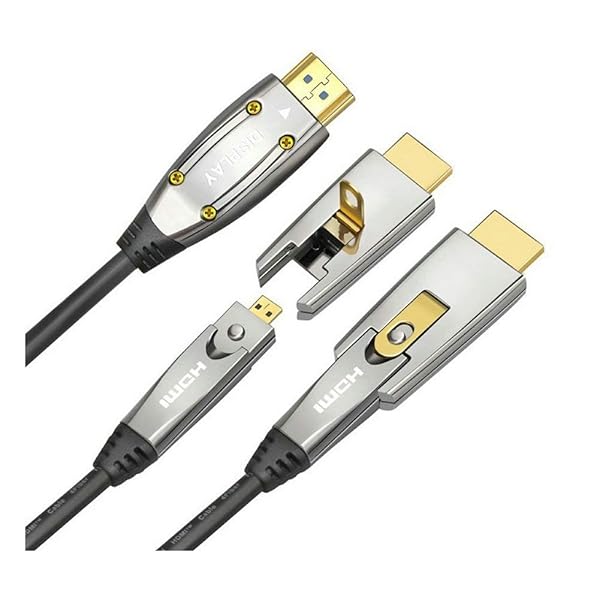 Jeirdus Jeirdus 50ft HDMI Fiber Optic Cable - 18Gbps 4K60Hz, Micro & Standard Connectors, Easy Routing - View 2 of 8