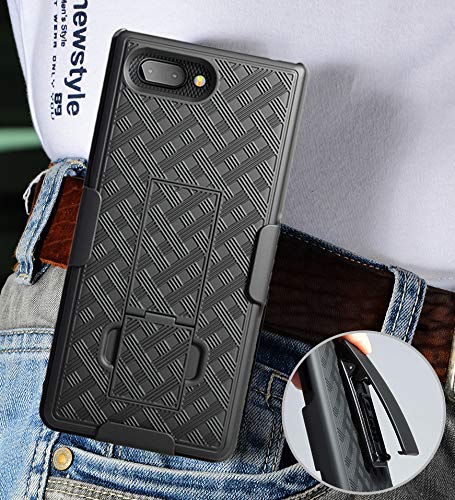 Nakedcellphone BlackBerry KEY2 Case with Clip & Kickstand Holster - Nakedcellphone Rotating Belt Combo - View 7 of 8