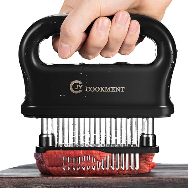 JY COOKMENT JY COOKMENT Meat Tenderizer: 48 Sharp Needle Blades for Perfect BBQ & Marinade - Essential Kitchen Tool