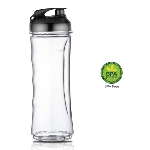 La Reveuse La Reveuse 18 oz BPA Free Portable Sports Bottle with Travel Lid Compatible with 300w Blender - View 6 of 6