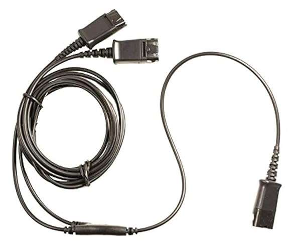 WirelessFinest WirelessFinest QD Cable Y Splitter Adapter for Call Center Training - Compatible with Plantronics Headsets