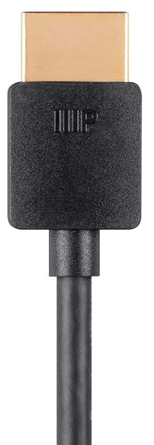 Monoprice Monoprice Certified Premium HDMI Cable 4K 60Hz HDR 18Gbps 36AWG YUV 444 5 Pack 3 Feet Black Ultra Slim Series - View 3 of 5