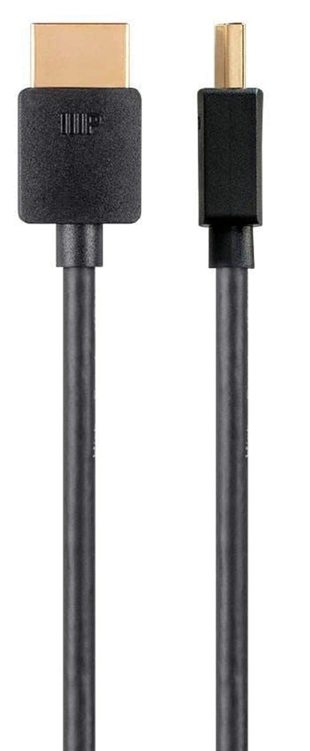 Monoprice Certified Premium HDMI Cable 4K 60Hz HDR 18Gbps 36AWG YUV 444 5 Pack 3 Feet Black Ultra Slim Series