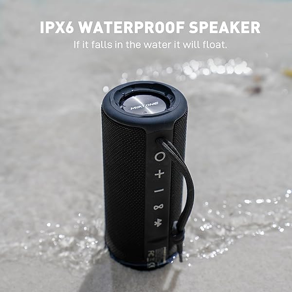 MIATONE MIATONE Outdoor Portable Bluetooth Speaker Waterproof Wireless Boombox Black for Ultimate Sound Experience - View 6 of 7