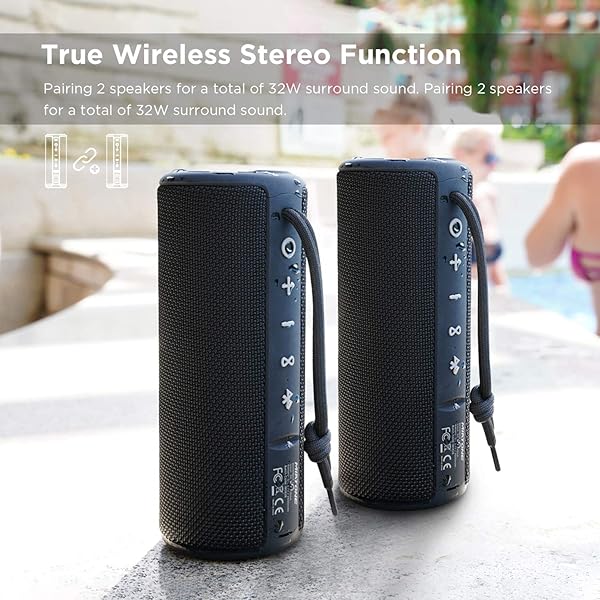 MIATONE MIATONE Outdoor Portable Bluetooth Speaker Waterproof Wireless Boombox Black for Ultimate Sound Experience - View 7 of 7