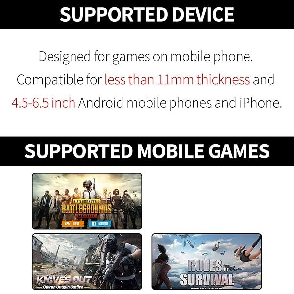 IFYOO IFYOO Z108 Mobile Gaming Controller: Enhance PUBG, Fortnite & COD Mobile with Sensitive L1R1 Triggers for Android & iPhone - View 6 of 8