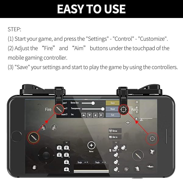 IFYOO IFYOO Z108 Mobile Gaming Controller: Enhance PUBG, Fortnite & COD Mobile with Sensitive L1R1 Triggers for Android & iPhone - View 7 of 8