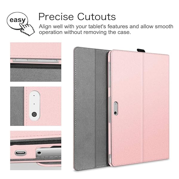 FINTIE Fintie Case for Microsoft Surface Go 2 2020 Release Multiple Angle Viewing Portfolio Business Cover Rose Gold - View 5 of 10