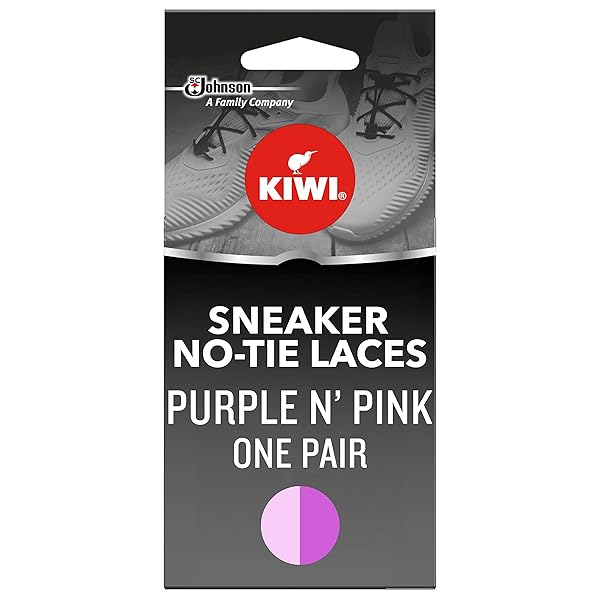 KIWI KIWI No-Tie Sneaker Laces in Purple & Pink - One Size Fits All, 1 Pair for Easy Style!