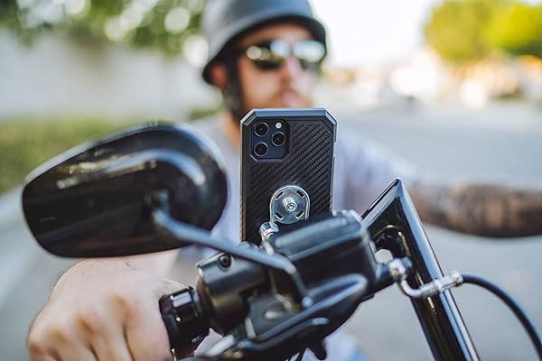 Rokform ROKFORM Motorcycle Phone Mount: Secure Clutch Perch Mount for Harley with Quad Tab Lock & Magnet - Polished Aluminum - View 3 of 9