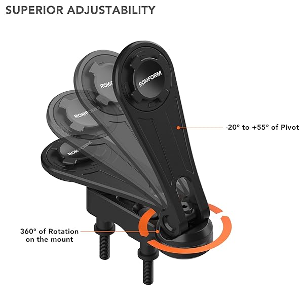 Rokform ROKFORM Motorcycle Phone Mount: Secure Clutch Perch Mount for Harley with Quad Tab Lock & Magnet - Polished Aluminum - View 6 of 9