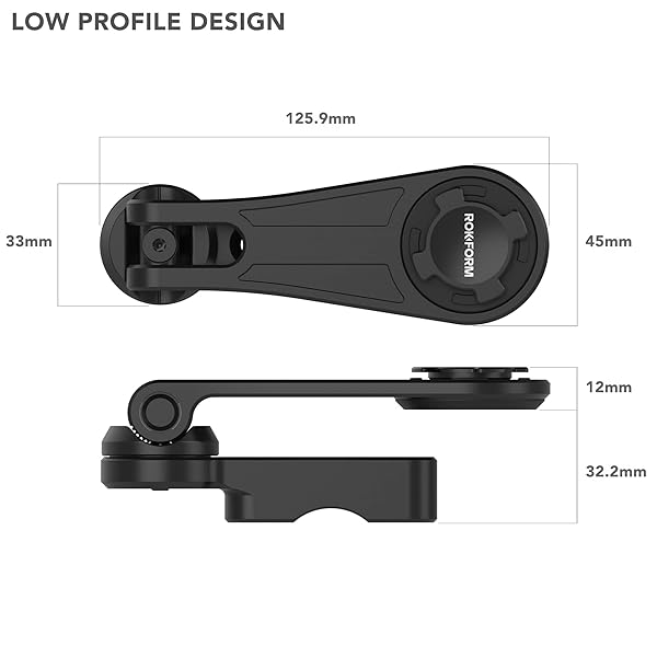 Rokform ROKFORM Motorcycle Phone Mount: Secure Clutch Perch Mount for Harley with Quad Tab Lock & Magnet - Polished Aluminum - View 7 of 9