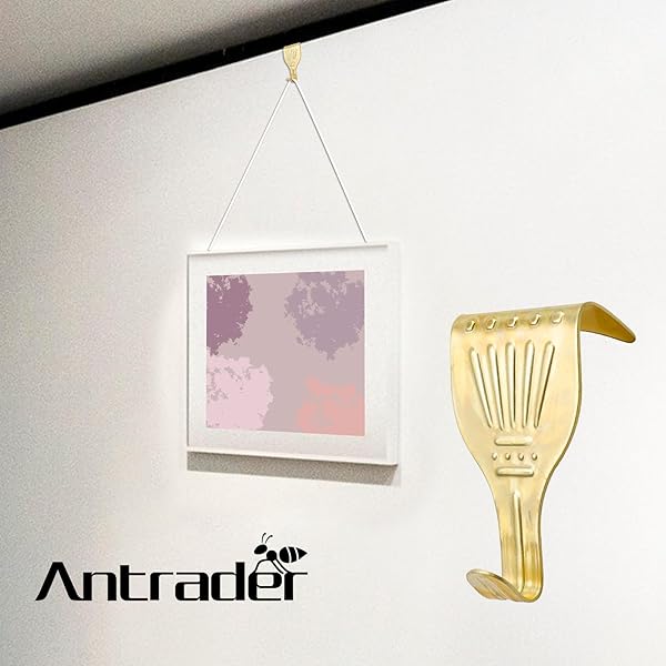 Antrader Antrader 24pcs Picture Rail Moulding Hanger Set for Brass Bronze Chrome Mirror Photo Frames - View 4 of 5