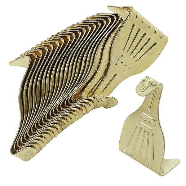 Antrader Antrader 24pcs Picture Rail Moulding Hanger Set for Brass Bronze Chrome Mirror Photo Frames