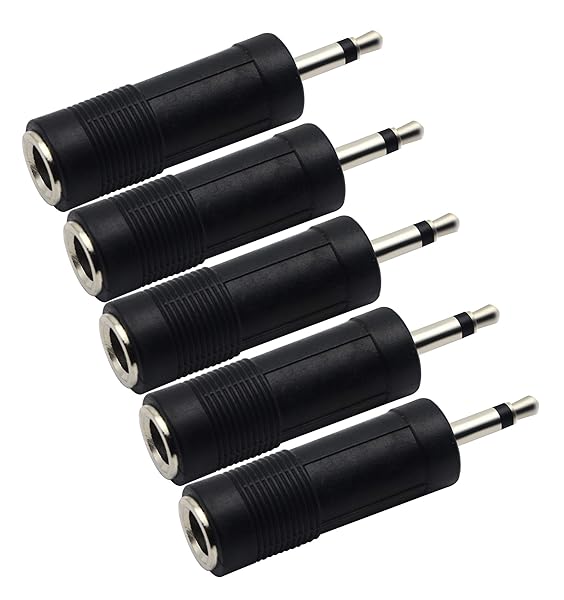 zdyCGTime zdyCGTime 3.5mm to 6.35mm Audio Adapter Male to Female Mic Plug Converter 5 Packs - View 6 of 7