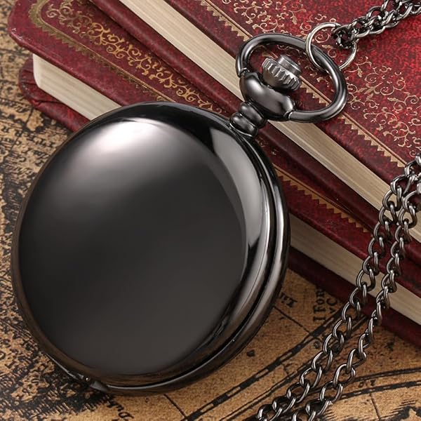 LYMFHCH LYMFHCH Classic Smooth Vintage Quartz Pocket Watch for Men and Women Perfect Gift for Christmas Graduation and Father's Day - View 2 of 7