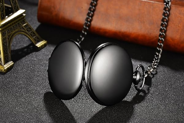 LYMFHCH LYMFHCH Classic Smooth Vintage Quartz Pocket Watch for Men and Women Perfect Gift for Christmas Graduation and Father's Day - View 4 of 7