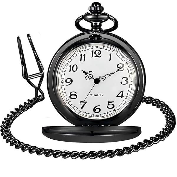 LYMFHCH LYMFHCH Classic Smooth Vintage Quartz Pocket Watch for Men and Women Perfect Gift for Christmas Graduation and Father's Day - View 5 of 7