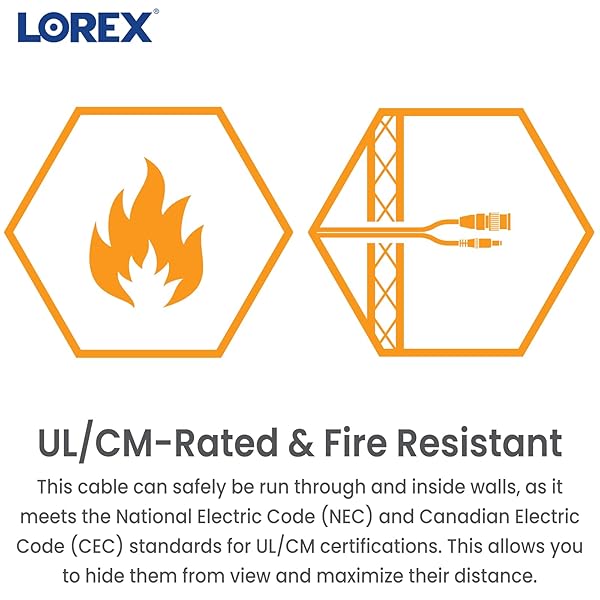 Lorex Lorex 100 ft Premium 4K RG59 Power Cable for High Definition Security Camera Systems - View 3 of 7