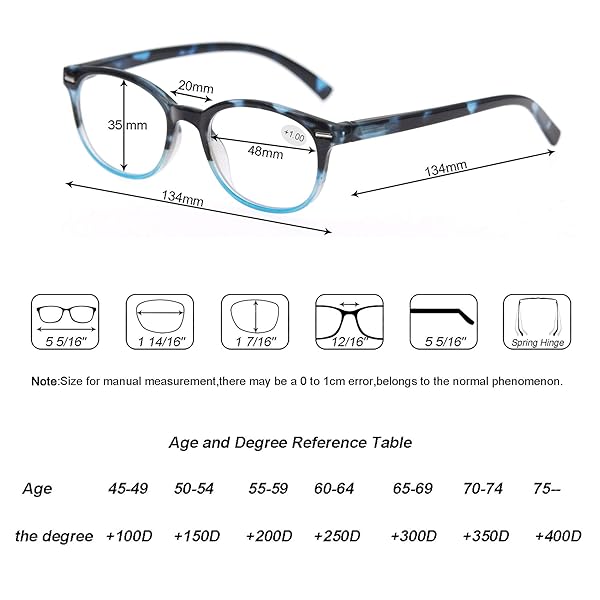 MODFANS MODFANS 2.0 Reading Glasses for Women 3 Pack Spring Hinge Fashion Round Stylish with Pouch - View 6 of 8