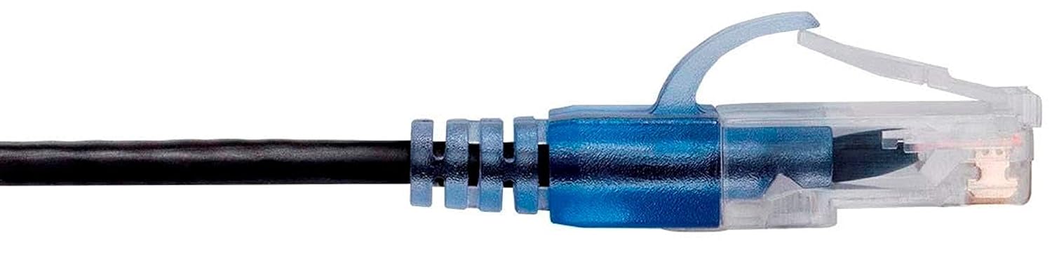 Monoprice Monoprice SlimRun Cat6A Ethernet Patch Cable Snagless RJ45 UTP Pure Copper 10G 30AWG 30ft Black 10-Pack - View 4 of 9