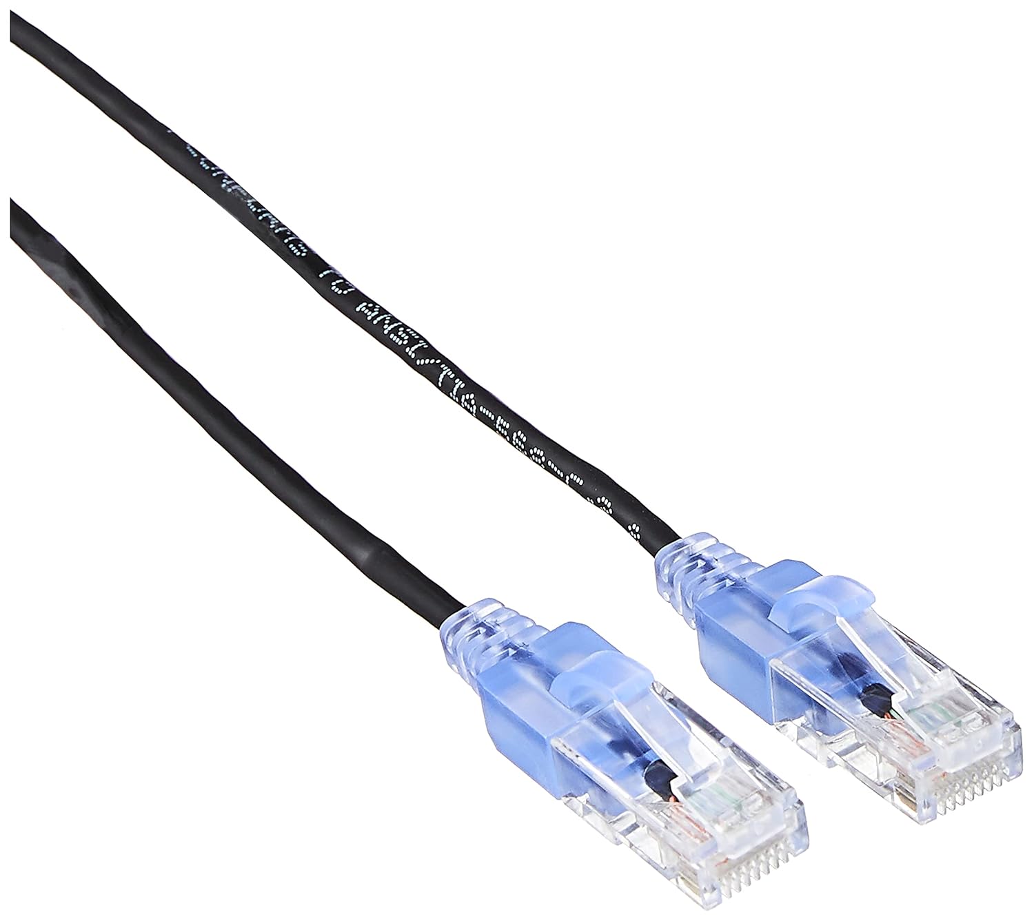 Monoprice SlimRun Cat6A Ethernet Patch Cable Snagless RJ45 UTP Pure Copper 10G 30AWG 30ft Black 10-Pack
